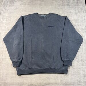 Campus Crew Sweatshirt Mens XL Blue Vintage Embroidered Pullover Oversized Heavy